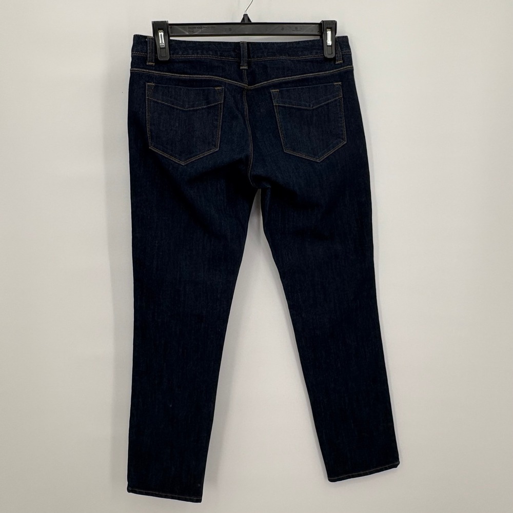 Lands End Womens Size 8 Dark Wash Skinny Jeans Indigo Blue Stretch - Picture 11 of 12
